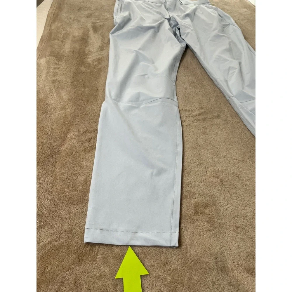 Fabletics Only Pant Men's 35x34 Light Blue Performance Golf Chino Stretch NEW